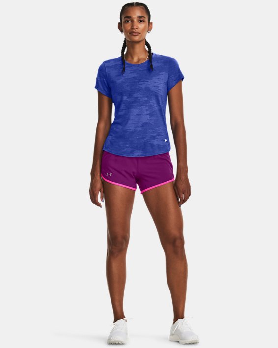 Shorts UA Fly-By 2.0 para Mujer, Purple, pdpMainDesktop image number 2